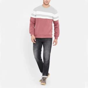 Sweat-shirt à col rond multicolore pour homme, coupe standard, en coton tricoté, style décontracté d'hiver, fabrication sur mesure - Product Image 4
