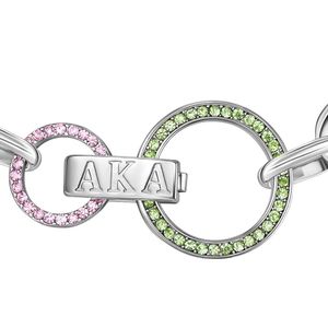 Bracelet chaîne argenté avec breloque cercle coloré – Bijou élégant et tendance pour femme, idéal pour mariage et soirée - Product Image 5