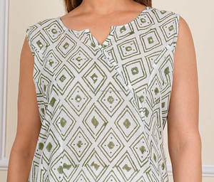 Rajasthani Culture Long Kurti Main Bloc Imprimé Coton Long Indien Coton Kurta Pantalon Ensemble Dames Filles À Manches Longues - Product Image 6