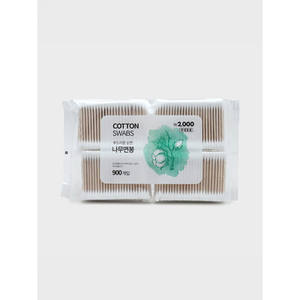 Bastoncillos de algodón redondos de madera de 900 unidades de calidad superior, limpieza e higiene eficaces - Product Image 1