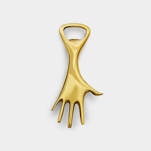 Abridor de botellas único en forma de mano dorada, fundido en metal de calidad, perfecto para bares modernos, fiestas en la playa y regalos creativos para bodas. - Product Image 2