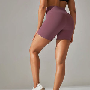 กางเกงขาสั้นออกกำลังกาย ระบายอากาศได้ดี เหมาะสำหรับวิ่ง โยคะ ปั่นจักรยาน ไร้ตะเข็บ เอวสูง ยกกระชับสะโพก ผ้าออกซ์ฟอร์ด สำหรับผู้หญิง ออกกำลังกาย เล่นกีฬา ลดราคาพิเศษ - Product Image 5