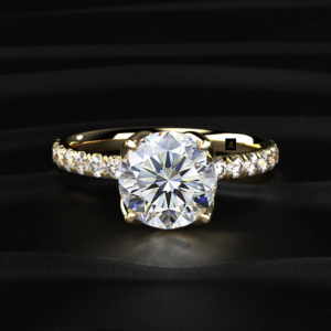 Anillo de diamante cultivado en laboratorio con corte brillante redondo, certificado por IGI, de color D a F, 2.00 ct, en oro, plata, amarillo, blanco, rosa, con brillo radiante y eternidad. - Product Image 3