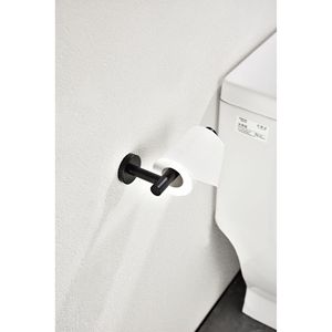 2 packs de porte-papier hygiénique en acier inoxydable SUS304 Support mural antirouille Distributeur de papier hygiénique noir mat Porte-rouleau pour salle de bain - Product Image 6