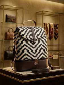 Geometric Print Women's Tote Bag PU Leather Shoulder Handbag Flap Crossbody Purse for Office Travel - Product Image 3