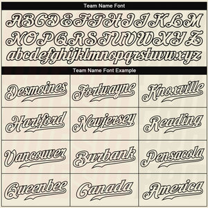 Custom Cream Cream–Black Authentic <b>Baseball</b> Jersey Personalized Sublimation Printing Custom Logo Design Color Customization - Product Image 6