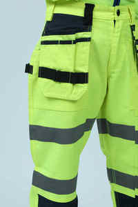 กางเกงทำงานสะท้อนแสงแบบยูนิเซ็กซ์ ชุดทำงานเพื่อความปลอดภัย ระบายอากาศได้ดี น้ำหนักเบา ทนทาน มองเห็นได้ชัดเจน - Product Image 6