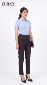 Chemise en bambou bleu ciel pour femme ANIMA, respirante, décontractée et professionnelle - Product Image 1