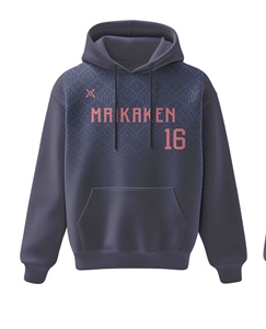 MAIKAKEN OEM Sublimation Polyester Hoodies Custom Digital Print Loose Sports Sweatshirts Small MOQ OEM Service