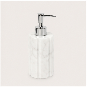 Dispensador de Jabón de Mármol de Lujo, Moderno y Minimalista, con Bomba Cromada para Baño de Hotel, Dispensador de Sobremesa - Product Image 3