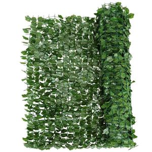 Recinzione per la privacy in PVC con foglie di edera sintetica, protezione UV, alta 180 cm, per interni ed esterni, da parete - Product Image 1