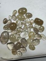 Cabujones de Cuarzo Rutilado Dorado Natural Más Vendidos, Forma Ovalada, Alta Calidad, para Anillos y Colgantes, Ideales para Regalos
