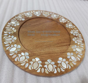 Bandeja de servicio de chocolate de madera moderna hecha a mano de calidad superior RFCrafts, pieza decorativa adorable para regalos de boda Ramadán Eid - Product Image 3