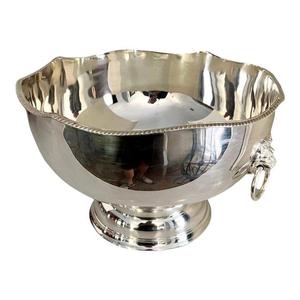 Cuenco de plata estilo pedestal para enfriador de champán, frutas decorativas, cuenco para hielo, cuencos para servir alimentos, suministros para eventos, centro de mesa - Product Image 1