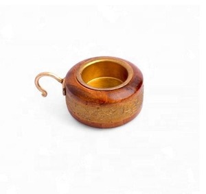 Brûleur d'encens en bois de santal arabe Mubkhar, porte-encens en nacre, parfumé à la rose, artisanal, aromathérapie religieuse - Product Image 1