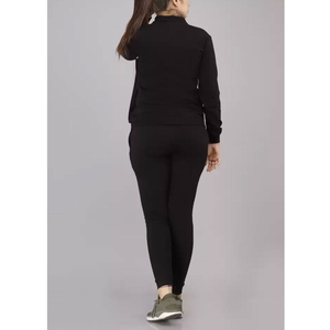 Conjunto Deportivo con Capucha Estampado para Mujer, Leggings Ajustados hasta el Tobillo de Manga Larga, Ropa Deportiva de Secado Rápido, Transpirable, 100% Algodón - Product Image 1
