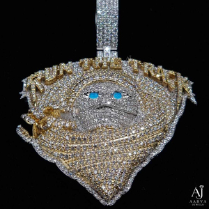 Colgante de Moissanita de Lujo Fabricado en India, Plata de Ley 925, Joyería Fina para Mujer, Regalo de Cumpleaños o Aniversario en Venta - Product Image 1