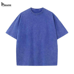 Camiseta de Algodón Grueso de 300 GSM para Hombre, Tela Gruesa de Primera Calidad, Estilo Urbano Holgado, Camiseta Resistente - Product Image 1