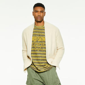 Cardigan en laine pour homme, design personnalisé, tricoté à épaules tombantes, vente en gros, cardigan long pour homme - Product Image 1