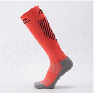 North Approach <b>Knee</b> <b>High</b> Running <b>Socks</b> Red Breathable Spandex Polyester Adult Summer Sport <b>Socks</b> - Product Image 3