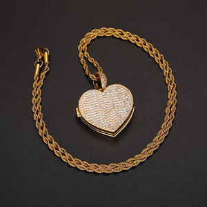 Luxury Heart Photo <b>Locket</b> Diamond Pendant Personalized Picture Charm Romantic Memory Jewelry IGI Certified Engagement - Product Image 3