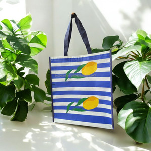 Sac à provisions RPET réutilisable 120 g/m² écologique personnalisé Impression de logo Cadeaux fabriqués au Vietnam Fermeture à l'épaule ECOBAG VINA - Product Image 5