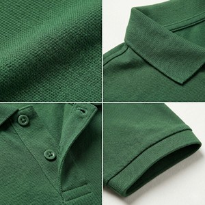 เสื้อโปโลผู้ชายสีเขียวป่า ทรงตรง คุณภาพสูง ระบายอากาศได้ดี ป้องกันรอยยับ รับสกรีนโลโก้ ขายส่ง - Product Image 6
