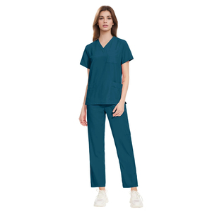 Blouse de laboratoire légère à col en V 100 % coton, séchage rapide, manches courtes, détection d'aiguilles, unisexe, sans couture, écologique, pour hôpital - Product Image 2