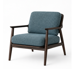 Sillón de Salón de Lujo en Madera de Teca Sólida, Tapizado, Estilo Escandinavo, para Hotel, Villa, Apartamento, Muebles de Sala de Estar - Product Image 2