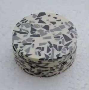 Ensemble de sous-verres en résine et bois de luxe faits à la main de qualité supérieure, 5 pièces avec support, couleur personnalisée, forme rectangulaire, durables, 10 mm, écologiques, modernes - Product Image 2