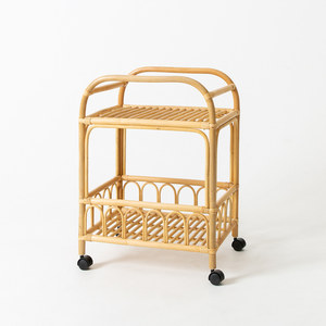 Carrito de servicio de ratán natural para hoteles, carrito rodante de almacenamiento, proveedor de Vietnam, precio económico. - Product Image 4