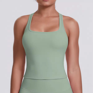 Factory Direct women's gym tank <b>top</b> gym tank polyester spandex tank <b>top</b> <b>Low</b> MOQ Bulk Supply - Product Image 5