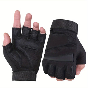 1 Pair Half Finger Anti-slip Breathable Gym Fitness Cycling Outdoor Sports Fingerless Weightlifting Gloves For Men - Product Image 6
