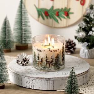 WinterForest <b>Large</b> 3-Wick Festive Christmas Balsam Pine Scented <b>Candle</b> Winter <b>Candles</b> H - Product Image 1