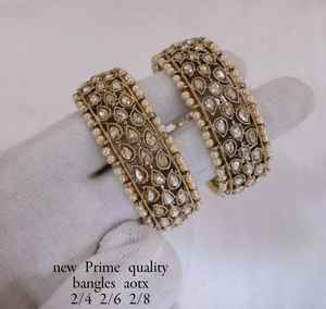 Luxury <b>Gold</b> Plated <b>Bangles</b> <b>Set</b> Indian Bridal Wedding Anniversary Gift Party Wear for Women - Product Image 1