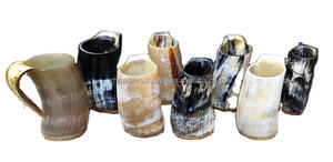 Mug décoratif en corne de buffle imperméable avec finition polie à la main à grain naturel pour les amateurs de Vikings - Product Image 4