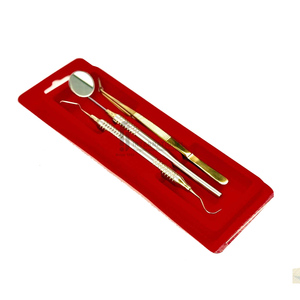 Juego de Exploración Dental Manual de Acero Inoxidable de Alta Calidad, 3 Piezas, Kit de Diagnóstico Básico, Espejo, Sonda, Pinzas Reutilizables - Product Image 6