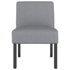 Sillón Tapizado en Tela Gris Claro, 100% Poliéster, Madera Contrachapada Sólida para Sala de Estar - Product Image 3