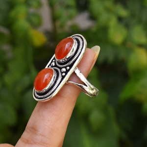 Carnelian Gemstone <b>Ring</b> 925 Sterling Silver Handmade Jewelry Elegant <b>Statement</b> <b>Ring</b> for Women Gift custom jewelry manufacturer - Product Image 4
