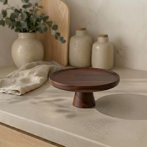 Soporte para Pastel de Madera de Acacia Ecológico para Fiestas, Soporte para Pastel de Boda con Platos de Madera Duraderos y Sostenibles para Alimentos - Product Image 2