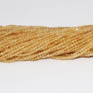 Cuentas Redondas Facetadas de Citrino Natural de 2mm 3mm 4mm, Cuentas de Cuarzo Cristalino para la Fabricación de Joyas - Product Image 5