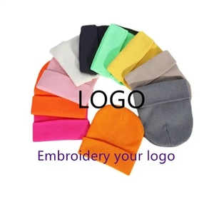 Unisex Acrylic Beanie Hat 56-58CM Casual Winter Warm <b>Cap</b> Custom Logo Available OEM Service - Product Image 3