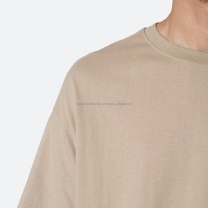 Vente en gros de t-shirt pour homme 100% coton de qualité supérieure impression personnalisée de haute qualité Streetwear surdimensionné à séchage rapide respirant longue longueur - Product Image 3