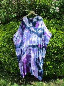 Beautiful Elegant Handmade Indian Viscose <b>Kaftan</b> Women Three Quarter Sleeve Long Maxi Tie Dye Straight <b>Summer</b> V-neck Wholesale - Product Image 3