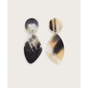 Pendientes de Cuerno de Búfalo Natural de Lujo, Hechos a Mano, con Cristales, Accesorios de Moda - Product Image 2