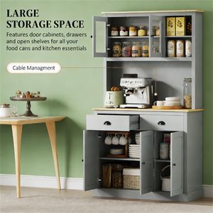 Gray Vertical Cutlery <b>Storage</b> Cabinet for <b>Kitchen</b> Organization - Product Image 2