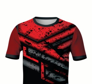 Camiseta Deportiva Sublimada Personalizada para Hombre, 100% Poliéster, Manga Corta, Diseño Geométrico, Corte Regular, Tela de 180g - Product Image 5