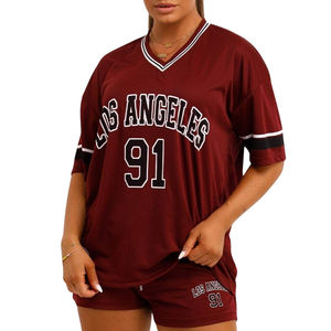 Men's Plus <b>Size</b> Oversized Maroon Two Piece Set American <b>Football</b> Jersey Top Number 91 Print Matching Shorts Breathable - Product Image 4