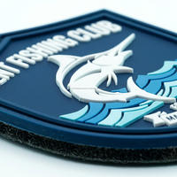 Écussons Cœur 3D en PVC Caoutchouc Personnalisés à Coudre, Imperméables, pour Clubs de Pêche, Tournois de Pêche, Utilisation Marine, Vente en Gros