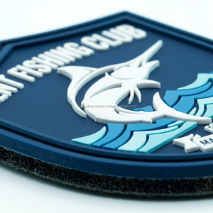 Écussons en caoutchouc PVC 3D personnalisés sous marque privée pour clubs de pêche, tournois de pêche, vestes, chapeaux, sacs de pêche, emblèmes, vente en gros - Product Image 2